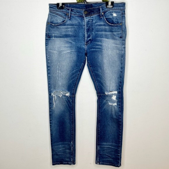 RtA Distressed Slim Leg Boyfriend Jeans - Picture 1 of 10